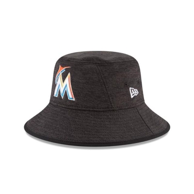 Miami Marlins Gorra | New Era MLB Shadowed Stretch Bucket Hat Mexico - Negros